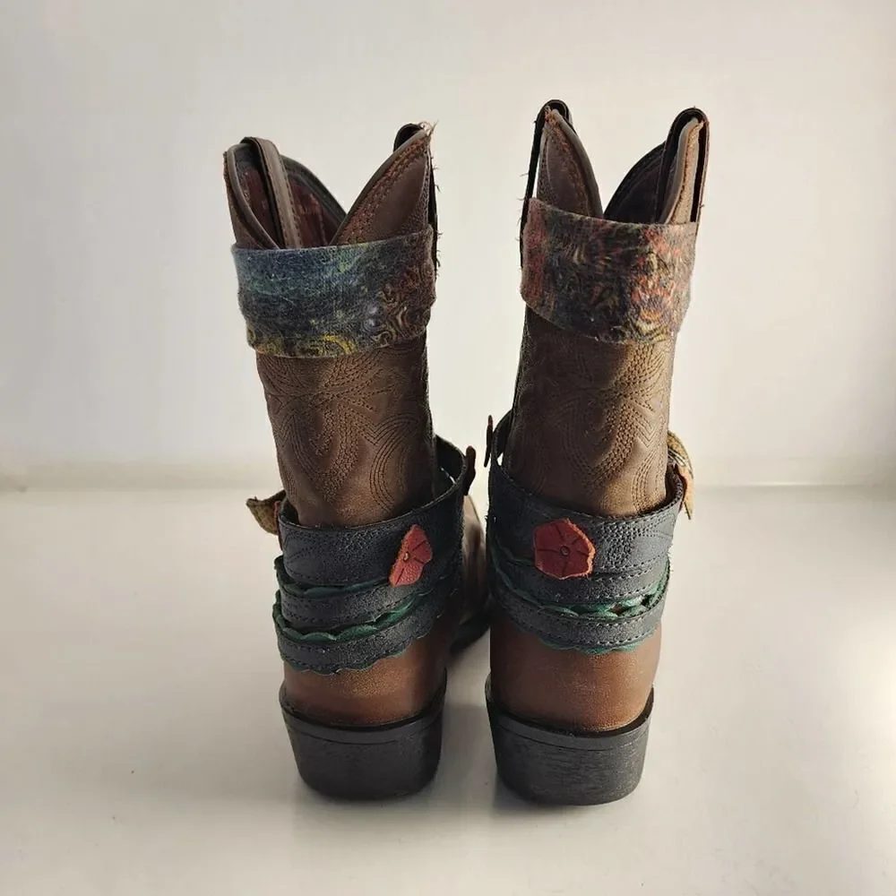 Durango Crush brown pointed toe boots